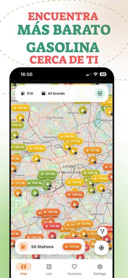 App Benzio — encuentra combustible barato cerca de ti